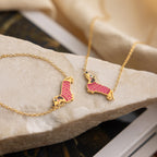 Stainless Steel Oil-Dripping Puppy Bracelet Womens High-End Necklace Light Luxury