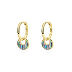 Orazek 925 Sterling Silver Vintage Abalone Shell Earring