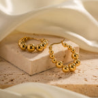 Stainless Steel Bead Eardrop Earring
