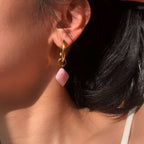 Diamond Natural Stone Pendant Stainless Steel Earrings | Orazek UK Ltd