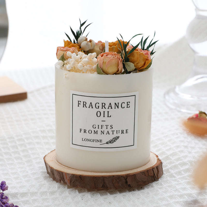 Dried Flowers Decor Romantic Candles Orazek UK Ltd