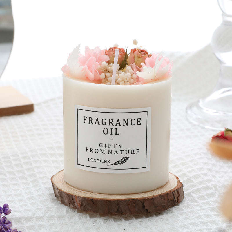 Dried Flowers Decor Romantic Candles Orazek UK Ltd