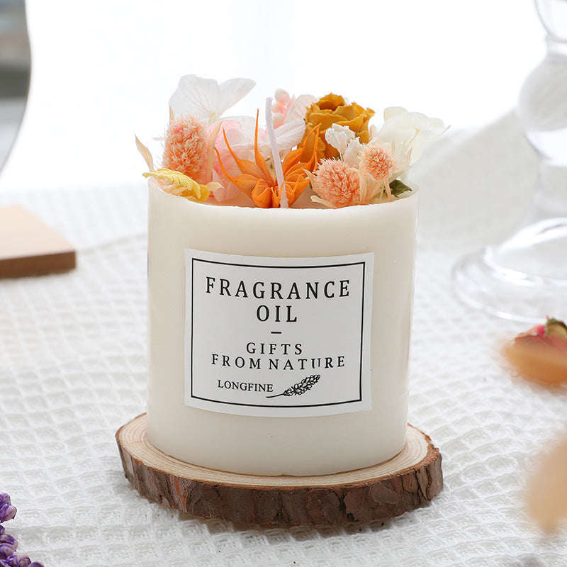 Dried Flowers Decor Romantic Candles Orazek UK Ltd
