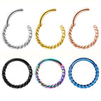 Piercing Twist Thread Round Nose Ring Nipple Ring Nose Stud Stainless Steel Earrings