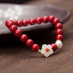 Cinnabar Peach Blossom Bracelet For Women Light Luxury Jewelry