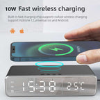 Electric Wireless Phone Charger, Clock, HD Thermometer, Mirror, Clock with Charger | Orazek UK Ltd