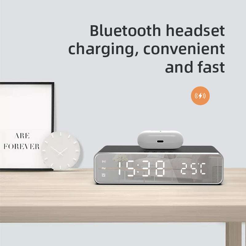 Electric Wireless Phone Charger, Clock, HD Thermometer, Mirror, Clock with Charger | Orazek UK Ltd