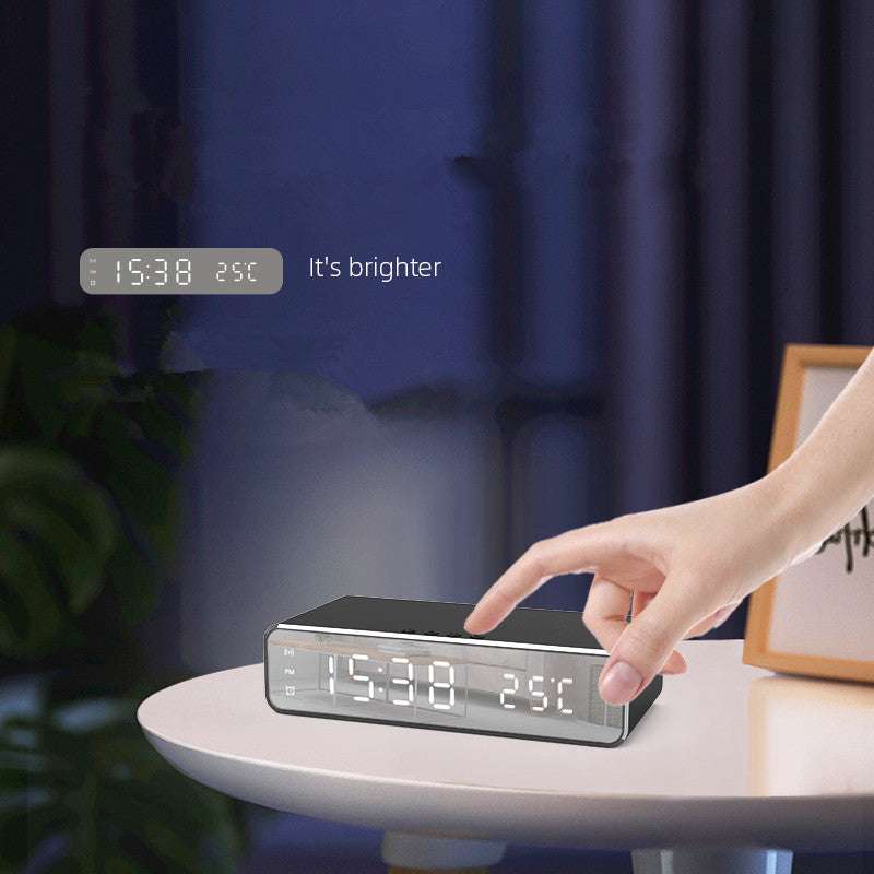 Electric Wireless Phone Charger, Clock, HD Thermometer, Mirror, Clock with Charger | Orazek UK Ltd