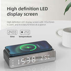 Electric Wireless Phone Charger, Clock, HD Thermometer, Mirror, Clock with Charger | Orazek UK Ltd
