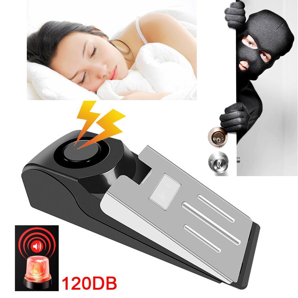 Electronic Burglar Alarm Intelligent Home Security Wedge Door Stop Alarm System Device Hotel Intruder Alert Detection | Orazek UK Ltd