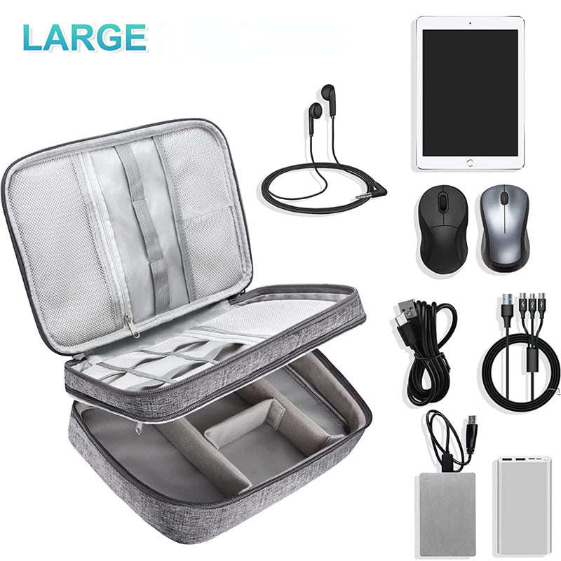 Electronics Organizer Travel Cable Organizer Bag Waterproof Portable Digital Storage Bag Electronic Accessories Case Cable Charger Organizer Case Multifunctional Waterproof Storage Bag | Orazek UK Ltd