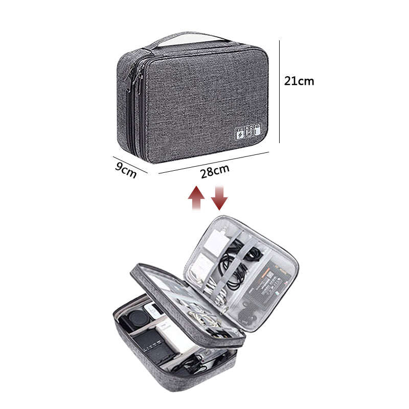 Electronics Organizer Travel Cable Organizer Bag Waterproof Portable Digital Storage Bag Electronic Accessories Case Cable Charger Organizer Case Multifunctional Waterproof Storage Bag | Orazek UK Ltd