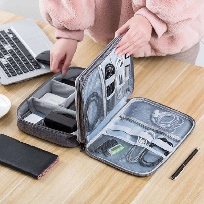 Electronics Organizer Travel Cable Organizer Bag Waterproof Portable Digital Storage Bag Electronic Accessories Case Cable Charger Organizer Case Multifunctional Waterproof Storage Bag | Orazek UK Ltd