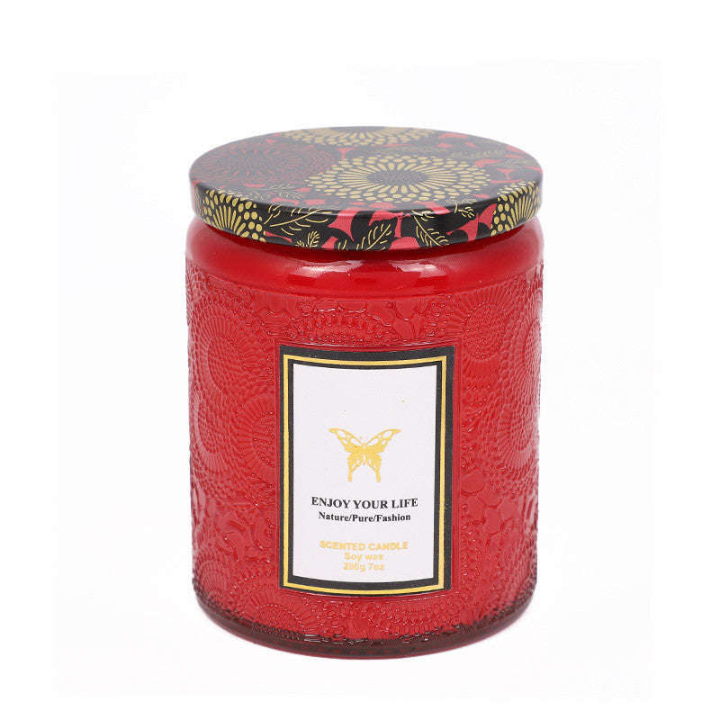 Embossed Glass Fragrance Handmade Gift Aromatherapy Soy Candles Orazek UK Ltd
