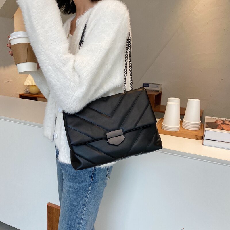Embroidery Thread Small PU Leather Crossbody Bags for Women Trend Hand Bag Women's Branded Trending Shoulder Handbags | Orazek UK Ltd