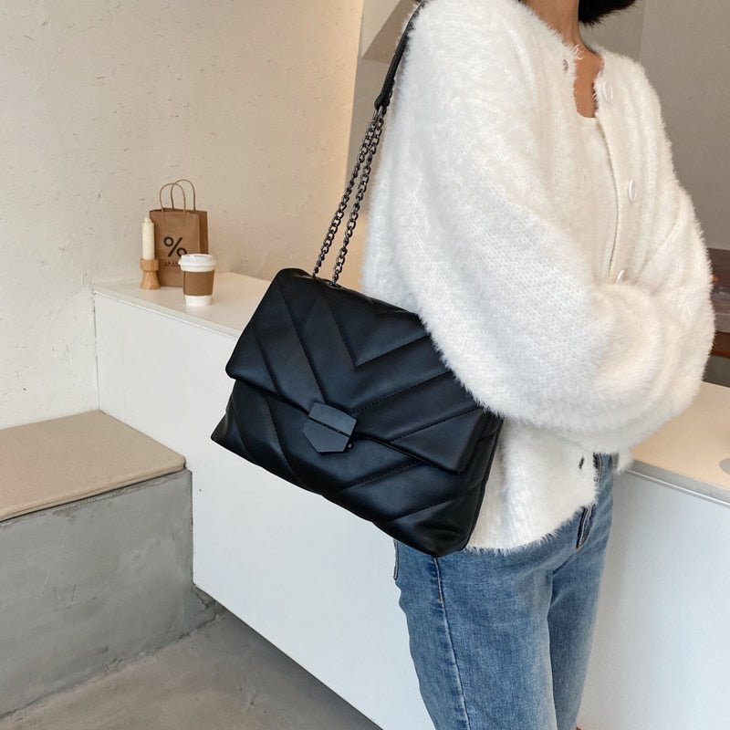 Embroidery Thread Small PU Leather Crossbody Bags for Women Trend Hand Bag Women's Branded Trending Shoulder Handbags | Orazek UK Ltd