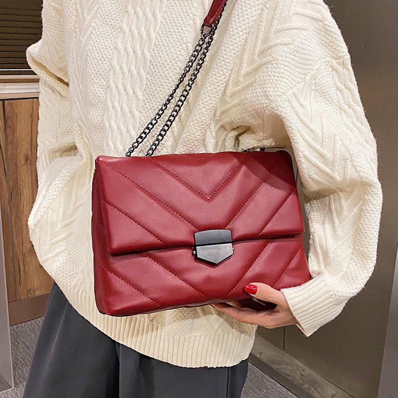 Embroidery Thread Small PU Leather Crossbody Bags for Women Trend Hand Bag Women's Branded Trending Shoulder Handbags | Orazek UK Ltd