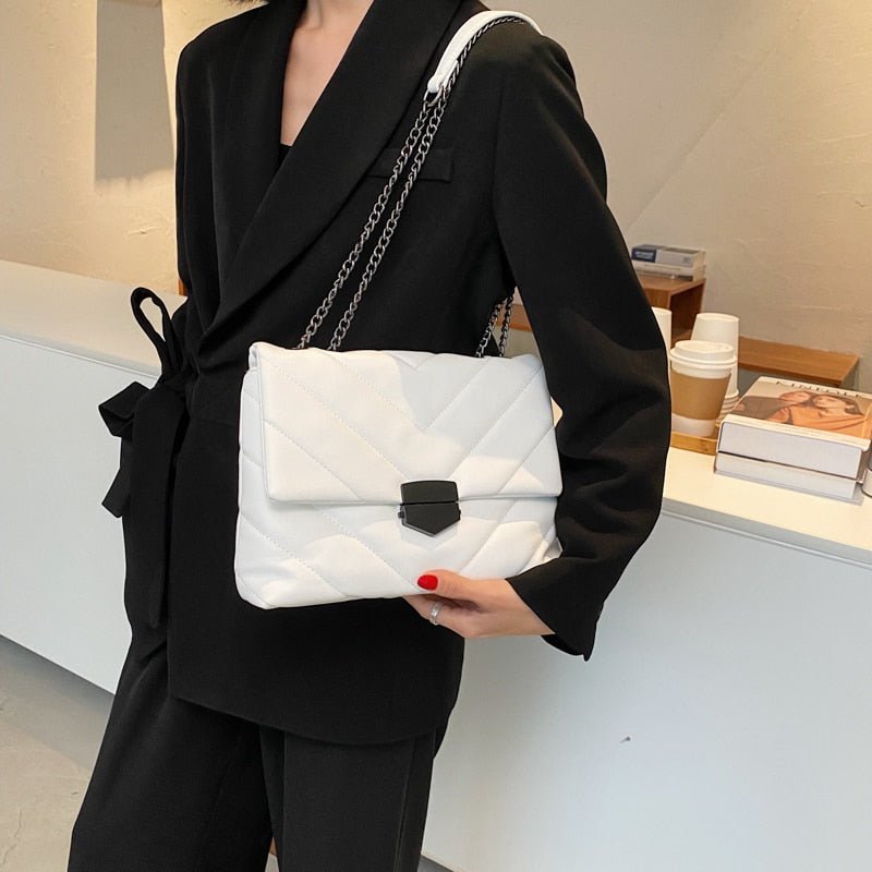 Embroidery Thread Small PU Leather Crossbody Bags for Women Trend Hand Bag Women's Branded Trending Shoulder Handbags | Orazek UK Ltd
