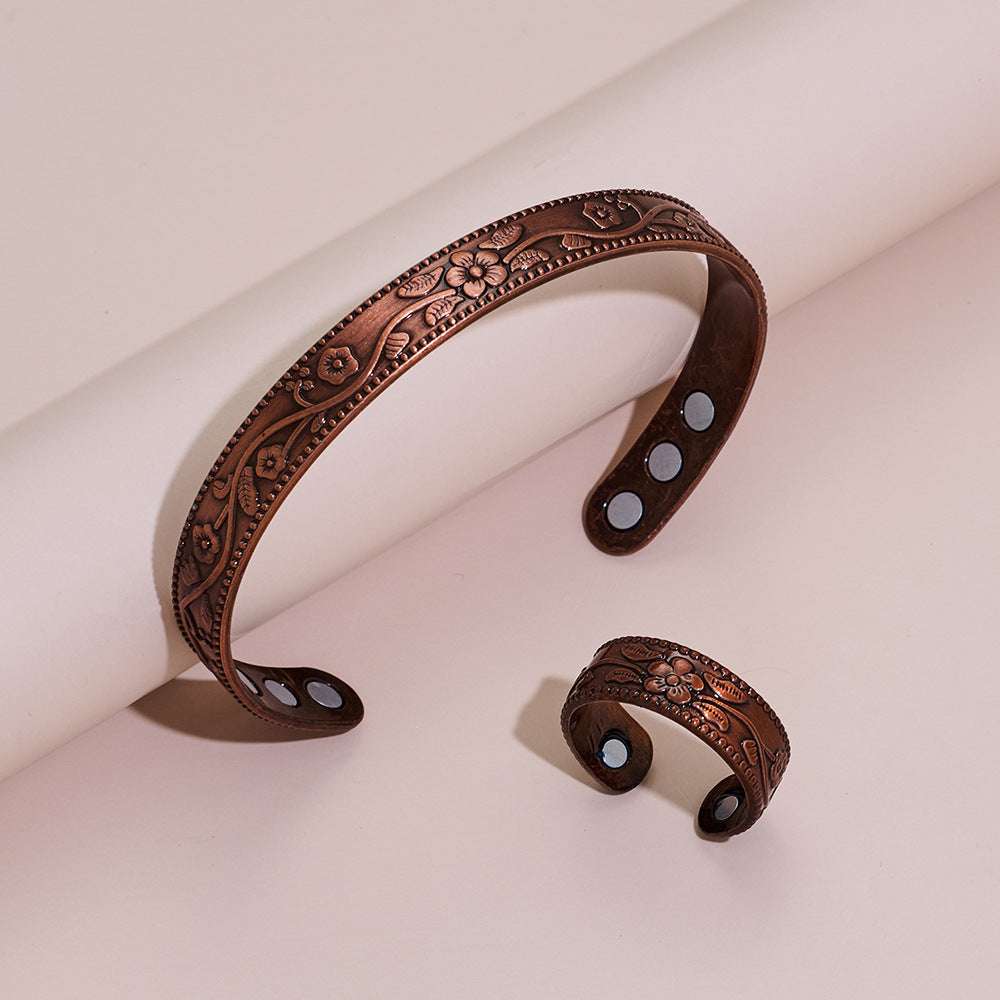 Energy Magnet Bracelet And Ring Set Retro Style Jewelry For Couples Men And Women | Orazek UK Ltd