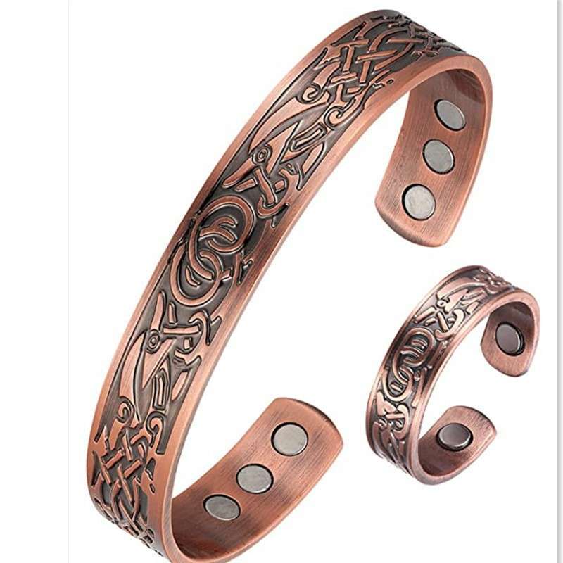 Energy Magnet Bracelet And Ring Set Retro Style Jewelry For Couples Men And Women | Orazek UK Ltd