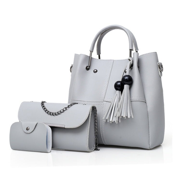 European and American fashion single shoulder Messenger bag ladies three-piece tassels mother bag | Orazek UK Ltd