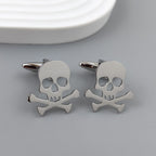 Funny Skull Dark Stainless Steel Hollow Brooch