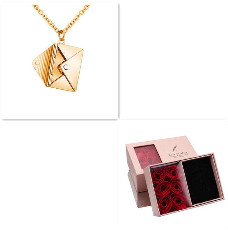 Fashion Jewelry Envelop Necklace Women Lover Letter Pendant Best Gifts For Girlfriend | Orazek UK Ltd