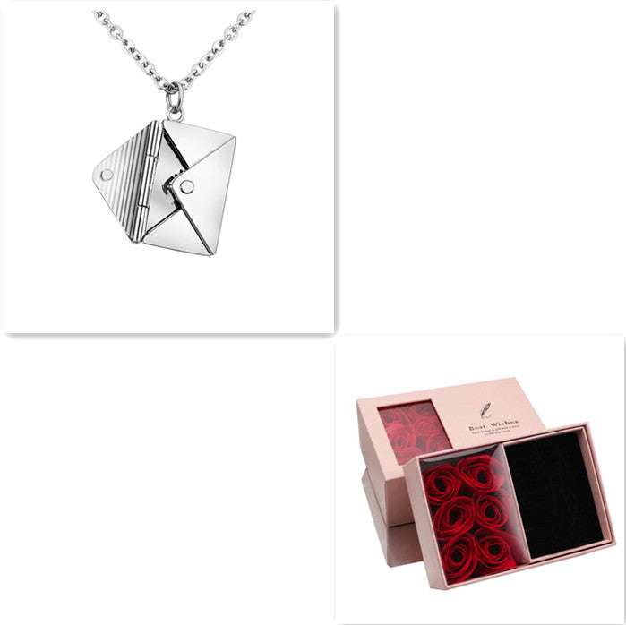 Fashion Jewelry Envelop Necklace Women Lover Letter Pendant Best Gifts For Girlfriend | Orazek UK Ltd