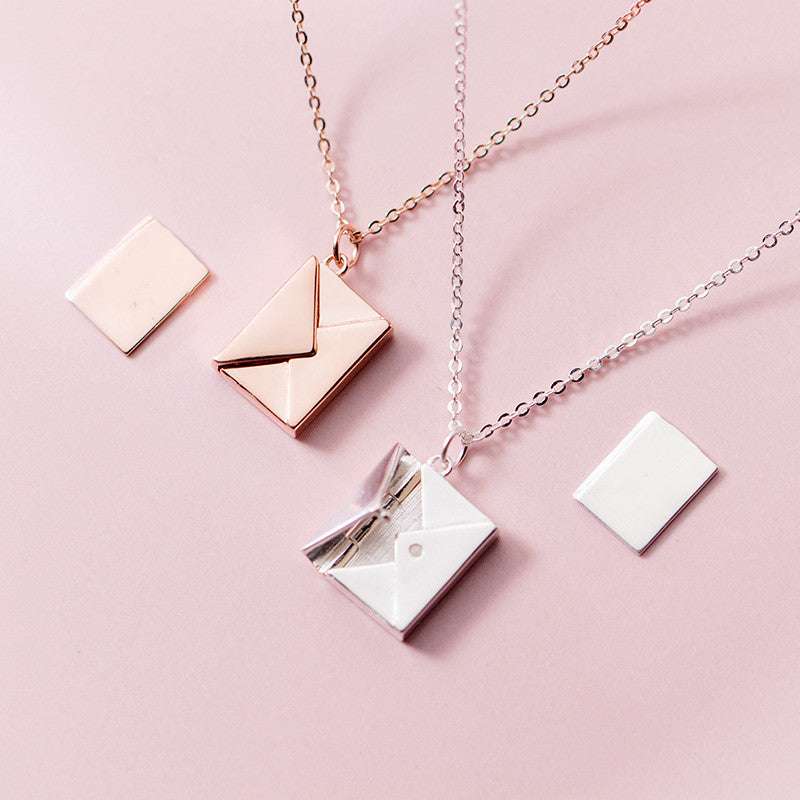 Fashion Jewelry Envelop Necklace Women Lover Letter Pendant Best Gifts For Girlfriend | Orazek UK Ltd