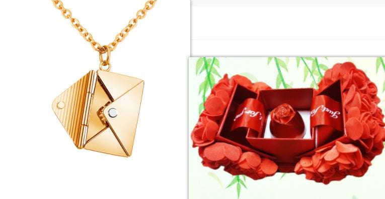 Fashion Jewelry Envelop Necklace Women Lover Letter Pendant Best Gifts For Girlfriend | Orazek UK Ltd