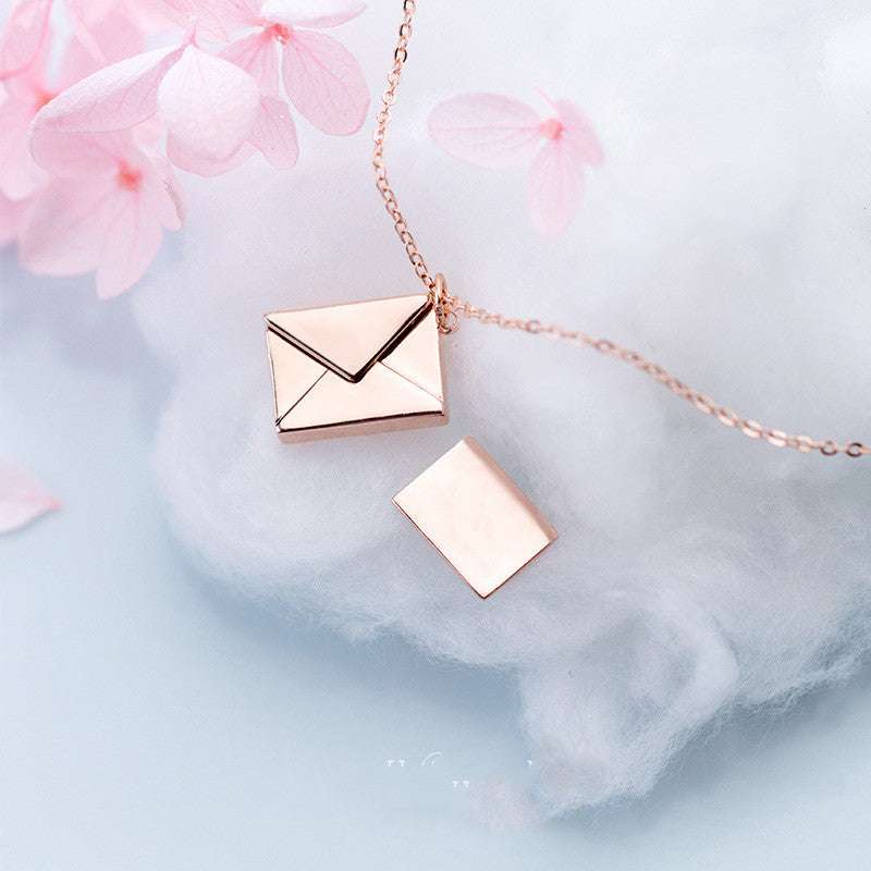 Fashion Jewelry Envelop Necklace Women Lover Letter Pendant Best Gifts For Girlfriend | Orazek UK Ltd