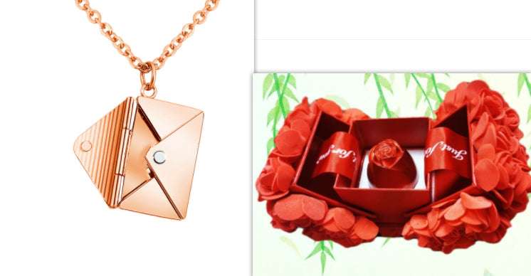 Fashion Jewelry Envelop Necklace Women Lover Letter Pendant Best Gifts For Girlfriend | Orazek UK Ltd
