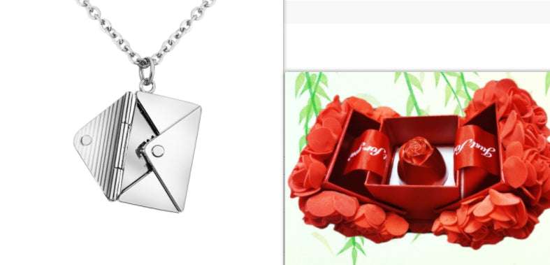 Fashion Jewelry Envelop Necklace Women Lover Letter Pendant Best Gifts For Girlfriend | Orazek UK Ltd