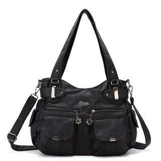 Fashion Ladies Soft Leather Portable Messenger Bag Crossbody Bags For Women Zipper Pocket Soft Casual Tote | Orazek UK Ltd