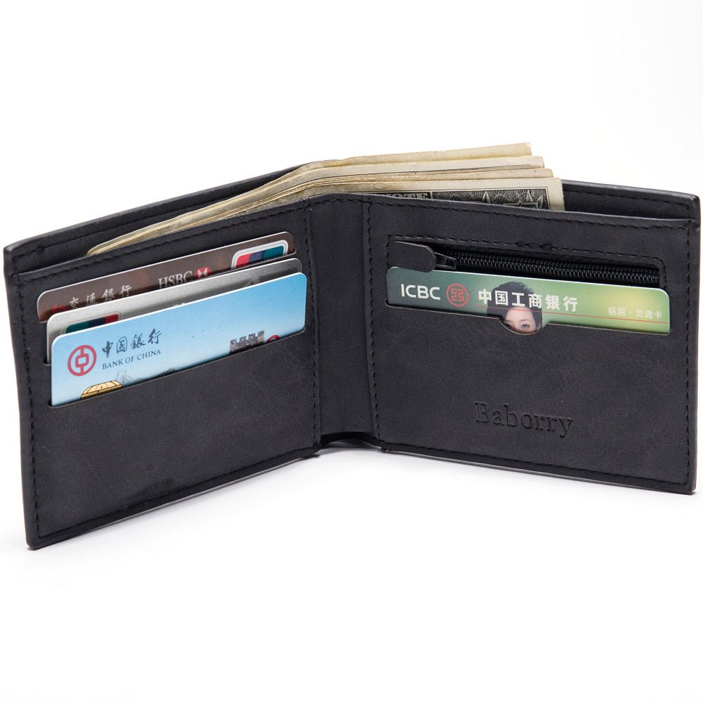 Fashion Men Wallets Mens Wallet with Coin Bag Zipper Small Money Purses New Design Dollar Slim Purse Money Clip Wallet | Orazek UK Ltd