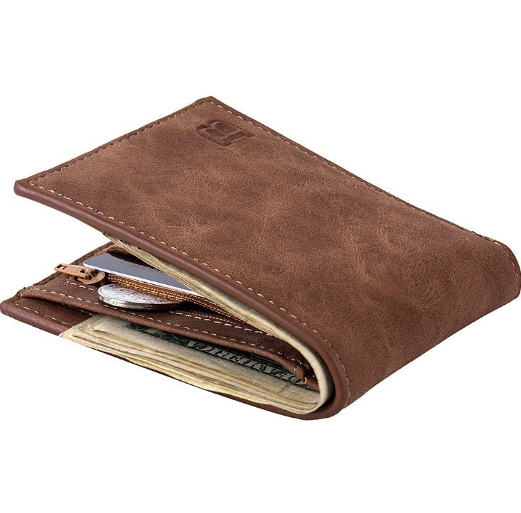 Fashion Men Wallets Mens Wallet with Coin Bag Zipper Small Money Purses New Design Dollar Slim Purse Money Clip Wallet | Orazek UK Ltd