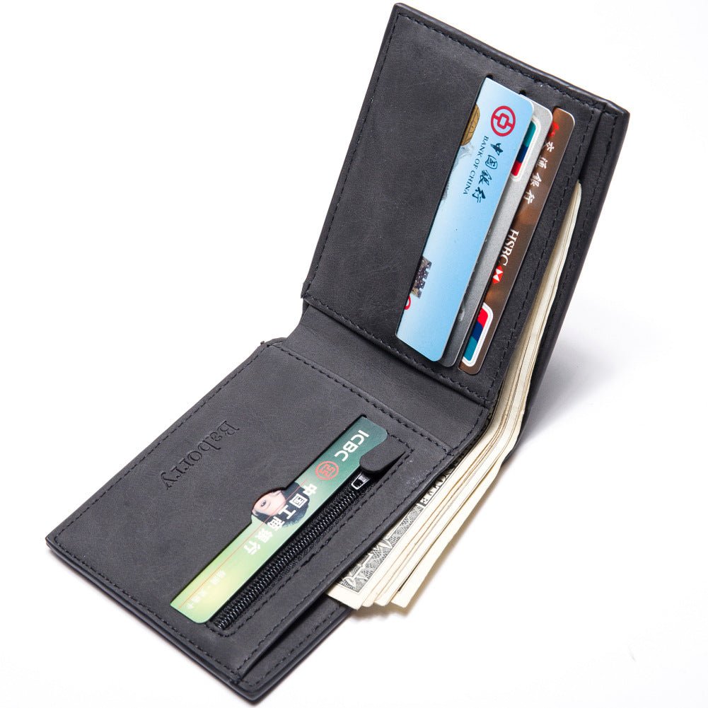 Fashion Men Wallets Mens Wallet with Coin Bag Zipper Small Money Purses New Design Dollar Slim Purse Money Clip Wallet | Orazek UK Ltd