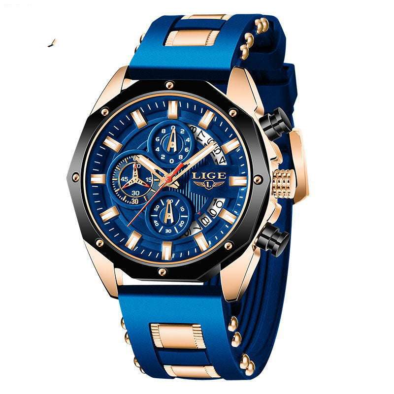 Fashion Mens Watches Top Brand Luxury Silicone Sport Watch Men Quartz Date Clock Waterproof Wristwatch Chronograph | Orazek UK Ltd