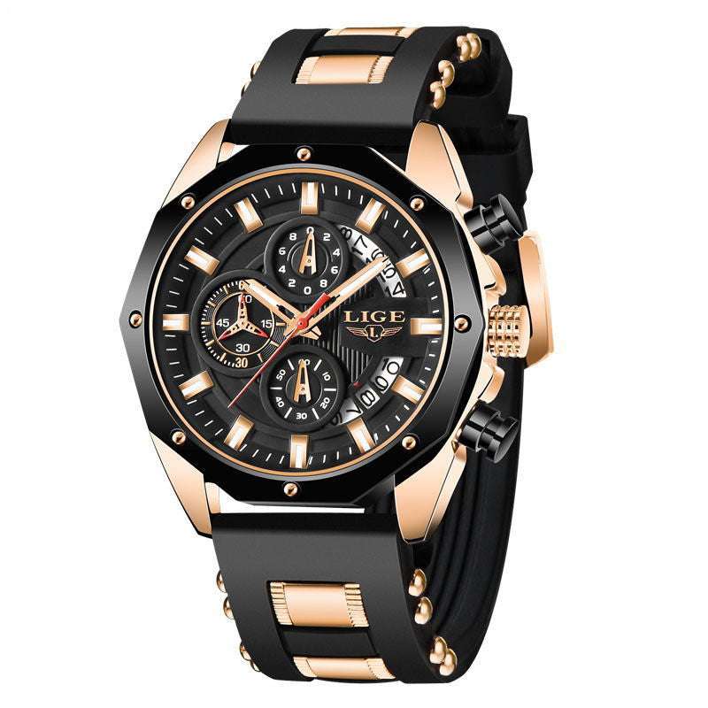 Fashion Mens Watches Top Brand Luxury Silicone Sport Watch Men Quartz Date Clock Waterproof Wristwatch Chronograph | Orazek UK Ltd