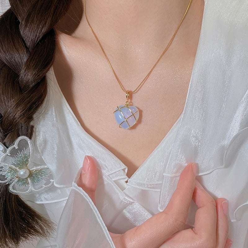 Fashion Moonstone Necklace For Disney Princess Love Girl Necklace Novelty Jewelry | Orazek UK Ltd