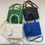 Fashion Plaid Shoulder With Small Wallet Simple Elegant Portable Square Tots Women's Handbag | Orazek UK Ltd
