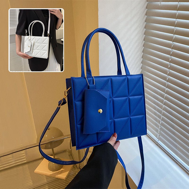 Fashion Plaid Shoulder With Small Wallet Simple Elegant Portable Square Tots Women's Handbag | Orazek UK Ltd