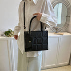 Fashion Plaid Shoulder With Small Wallet Simple Elegant Portable Square Tots Women's Handbag | Orazek UK Ltd