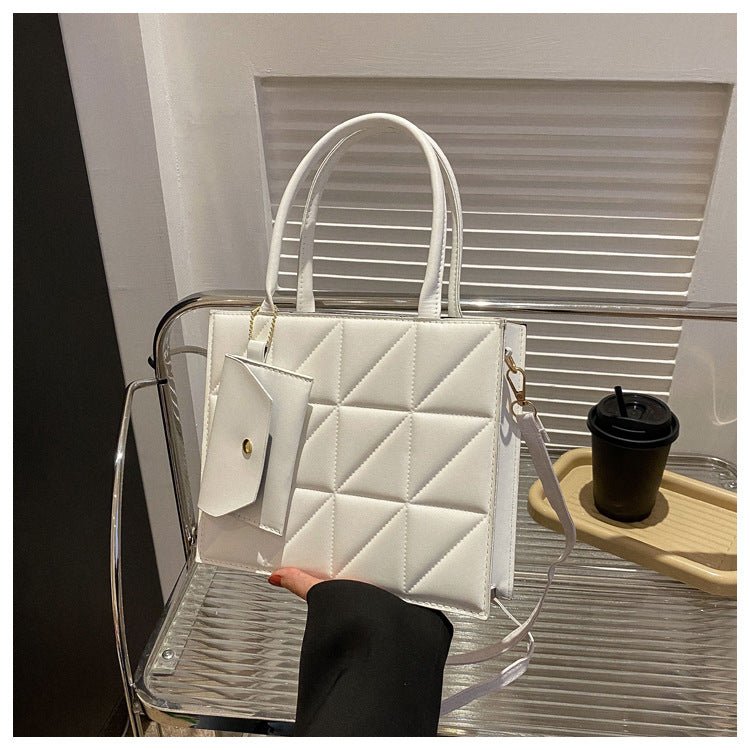 Fashion Plaid Shoulder With Small Wallet Simple Elegant Portable Square Tots Women's Handbag | Orazek UK Ltd