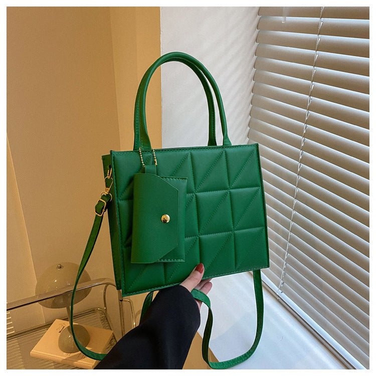 Fashion Plaid Shoulder With Small Wallet Simple Elegant Portable Square Tots Women's Handbag | Orazek UK Ltd