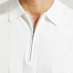 Fashion Short-sleeved Polo Shirt Summer Lapel Zipper T-shirt Tops Mens Clothing | Orazek UK Ltd