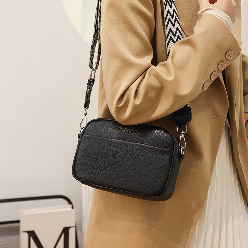 Fashion Shoulder Crossbody Bags With Rhombus Embroidered Wide Shoulder Strap Cute Small Square Bag Women | Orazek UK Ltd