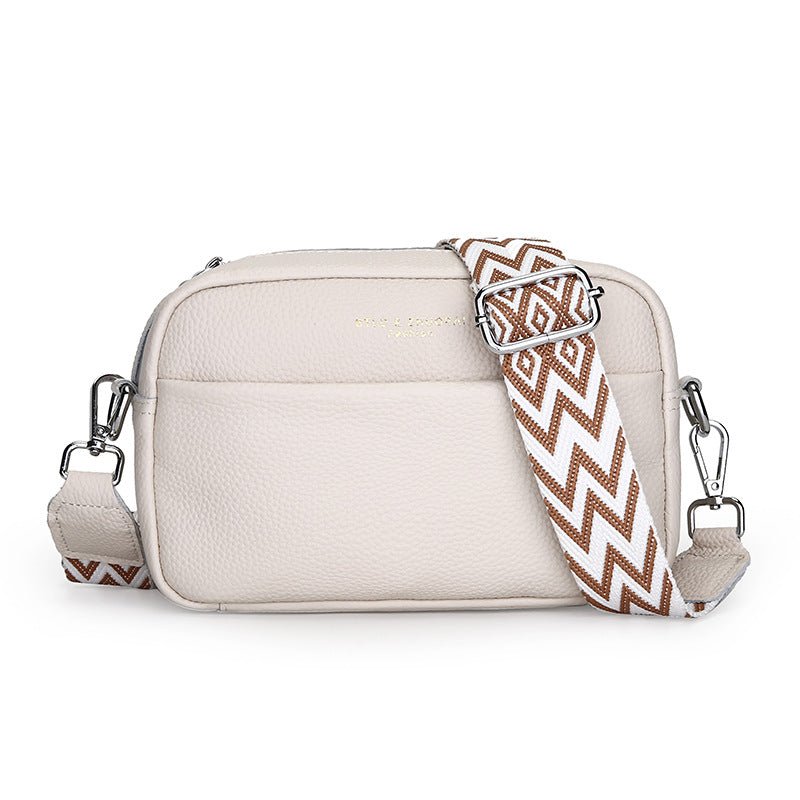 Fashion Simple Shoulder Messenger Bag Top Layer Cowhide Small Square Bag | Orazek UK Ltd