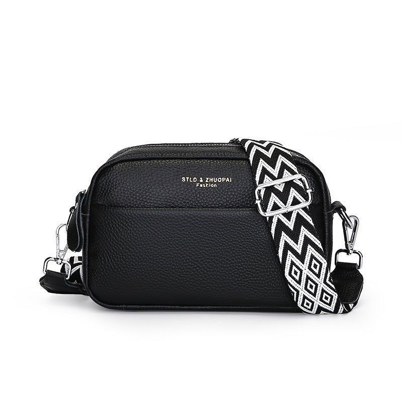 Fashion Simple Shoulder Messenger Bag Top Layer Cowhide Small Square Bag | Orazek UK Ltd