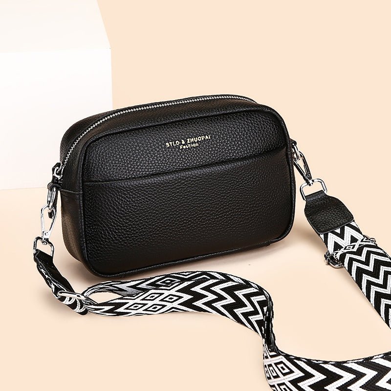 Fashion Simple Shoulder Messenger Bag Top Layer Cowhide Small Square Bag | Orazek UK Ltd